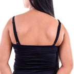 Black strappy Charmella Camisole worn by a person