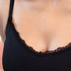 Black lace-trimmed Charmella Camisole