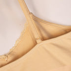 Charmella Camisole with lace trim on a light beige background