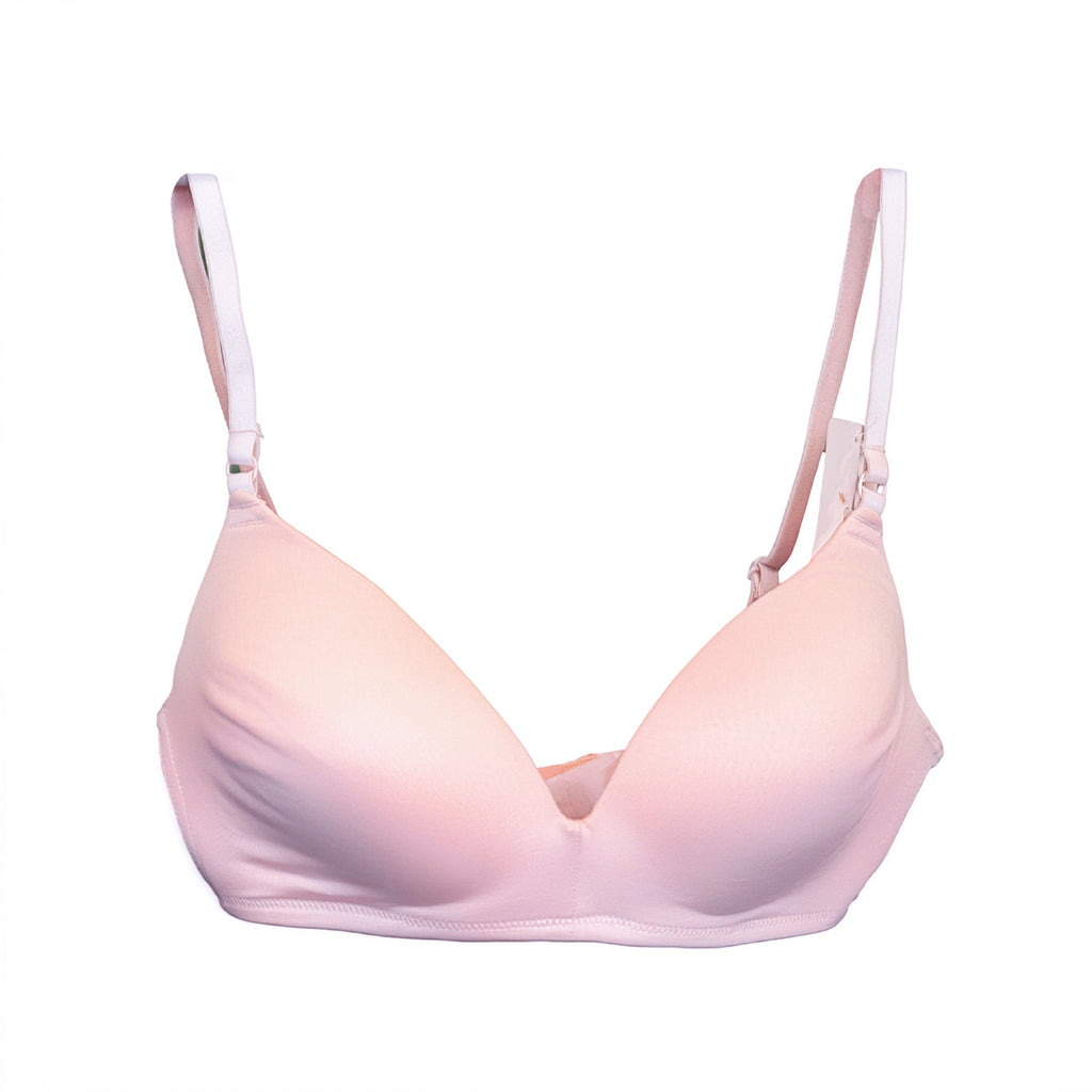 Charmella Invisible Pink Bra on a white background