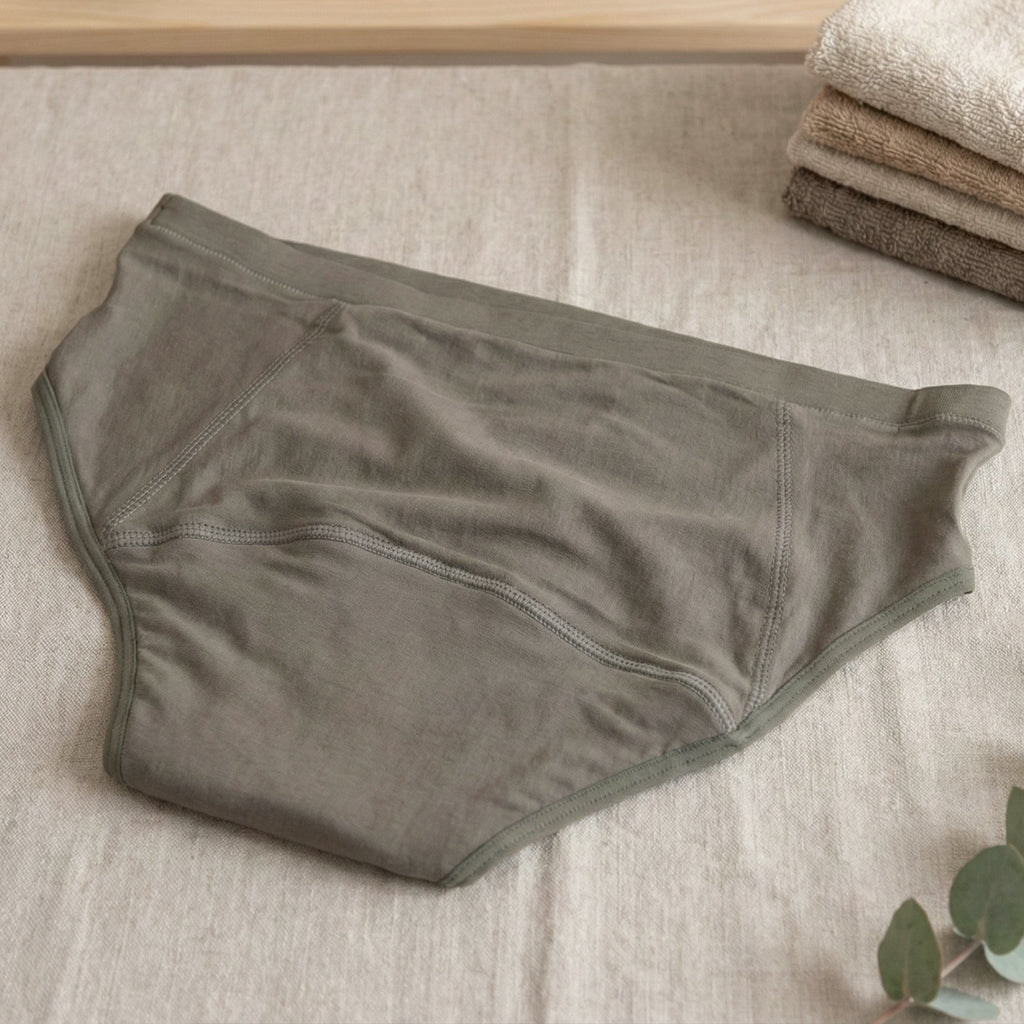 Charmella Period Panty on a beige surface.