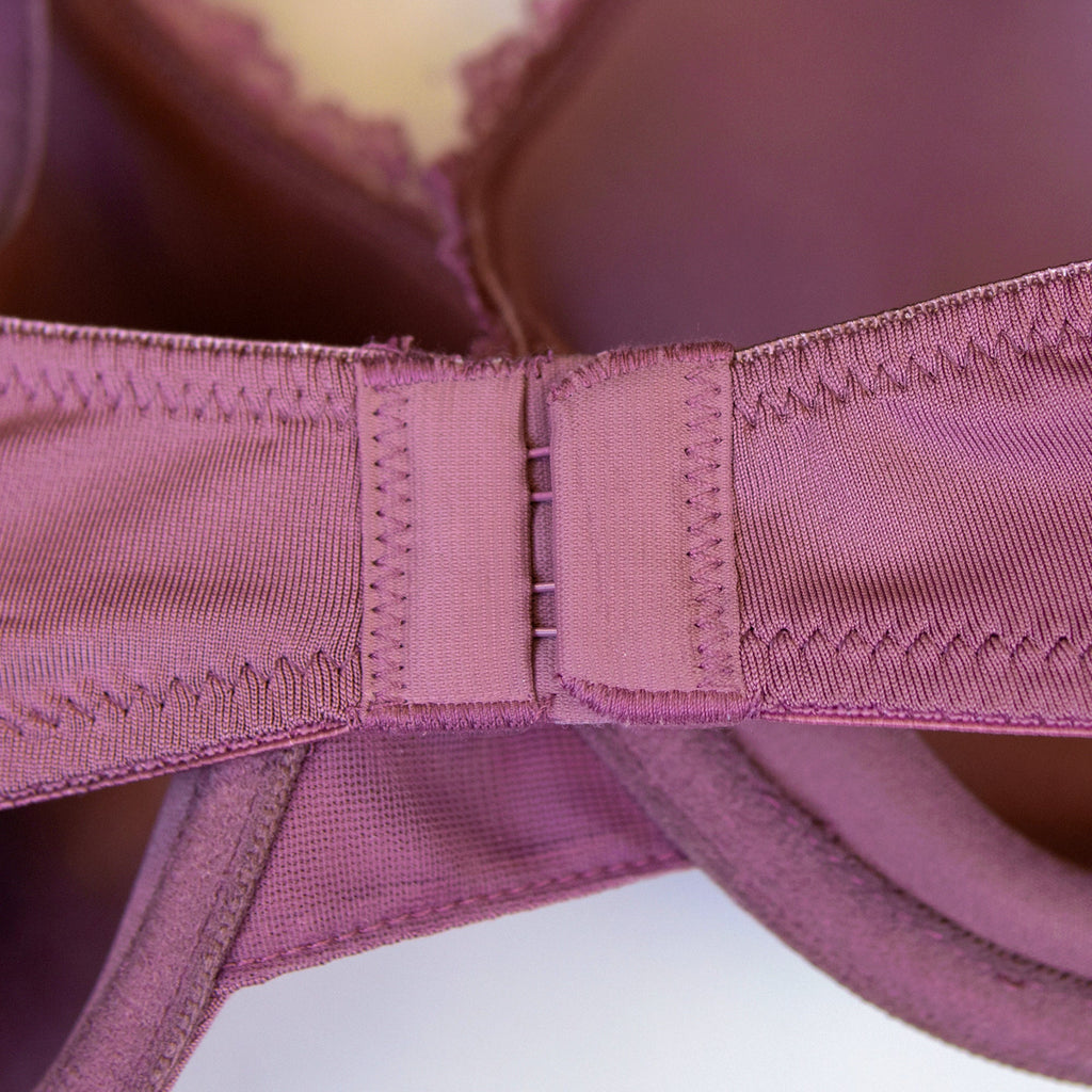 Close-up of a Charmella T-Shirt Bra with a focus on the strap and fabric texture.