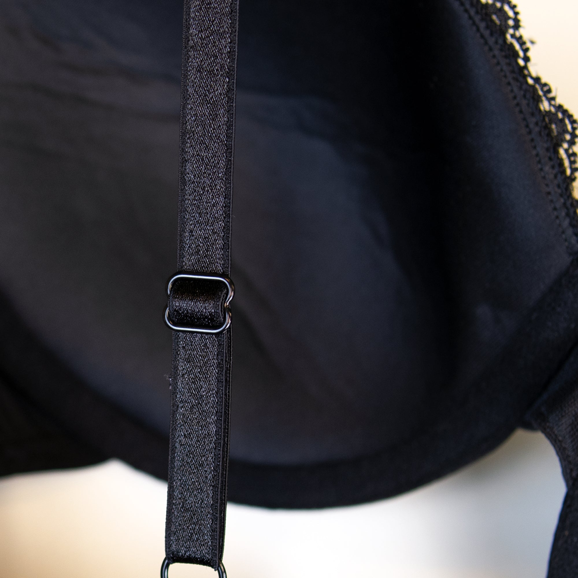 Charmella Black T-Shirt Bra strap with a buckle