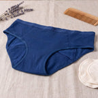 Blue panty on a textured surface.